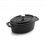 Pfanne Schwarz Mini Oval mit Deckel Gusseisen