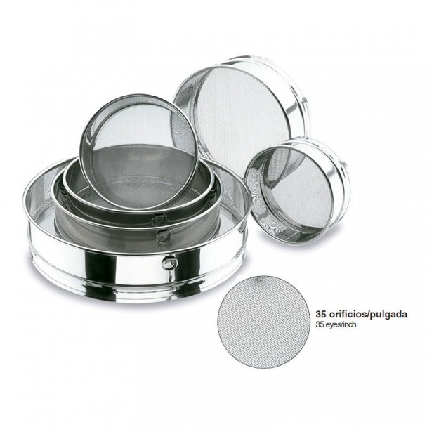 Sieb 35 Löchern pro Zoll Inox 18/10