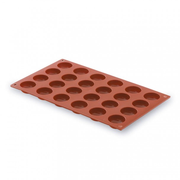 Form Halbrunder 24 Kavitäten Silikon Pastryflex