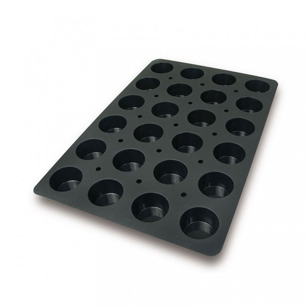 Schimmel-Muffins 24 Kavitäten Silikon Black
