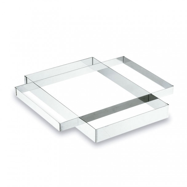 Rahmen, Rechteckig, Edelstahl 18/10