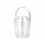 Eimer Doppel-Wand-Acryl-Transparent mit clip + Deckel
