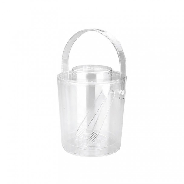 Eimer Doppel-Wand-Acryl-Transparent mit clip + Deckel