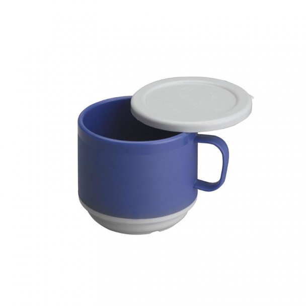 Tasse Doppel-Wand Polycarbonat mit Deckel