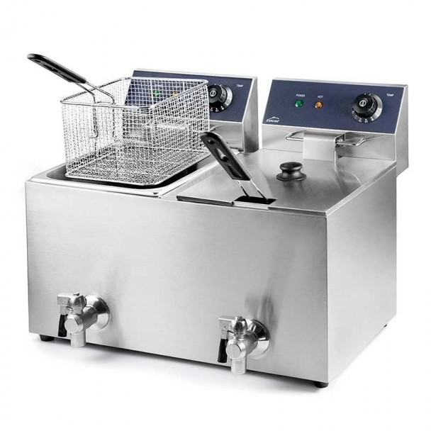 Elektro friteuse Doppel-Professionellen Wasserhahn