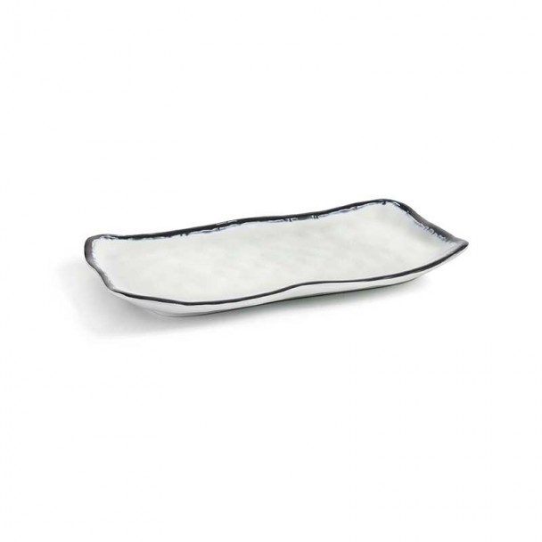 Serviertablet rechteckig gewellt Sea