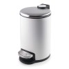 Weißer Tret-Abfallbehälter