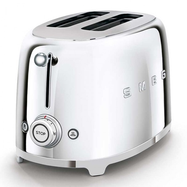 2x2 50er Jahre Stil Chrom Toaster
