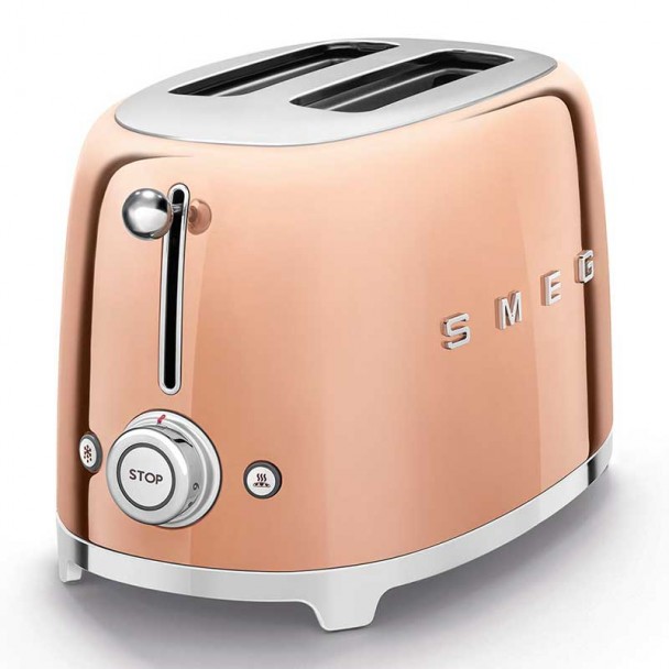 Toaster 2x2 50er Jahre stil Rose Gold