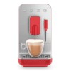 Super automatische Kaffeemaschine mit Dampfer 50er Stil rot