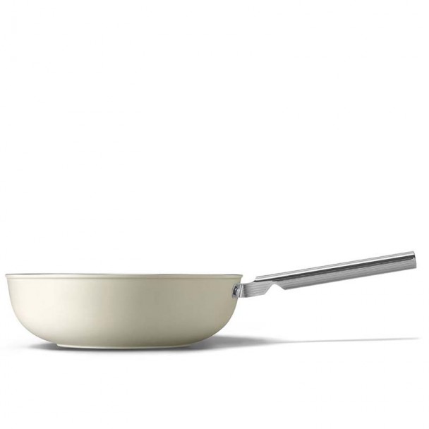 Wok 30 cm 50er Jahre Stil Creme